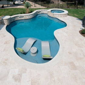 Travertin autour piscine Styla Travertin autour piscine Styla
