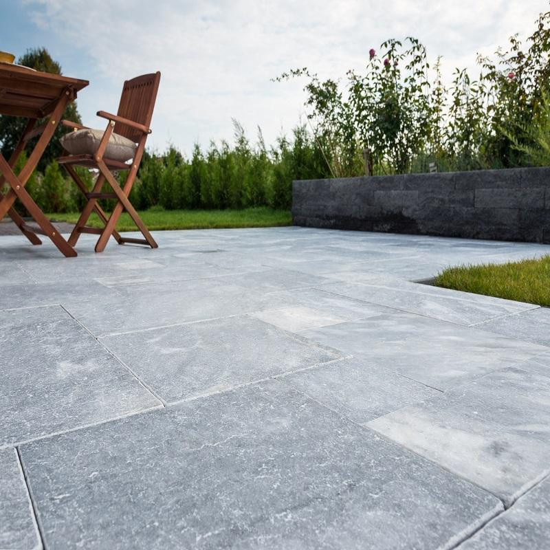 Carrelage travertin 40x60 gris silver pour extérieur, piscine — free download